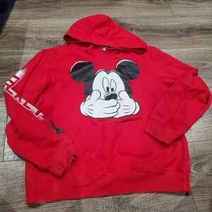 Boys Disney Hoodie Size 14-16 (XG) Red Mickey Mouse Hoodie